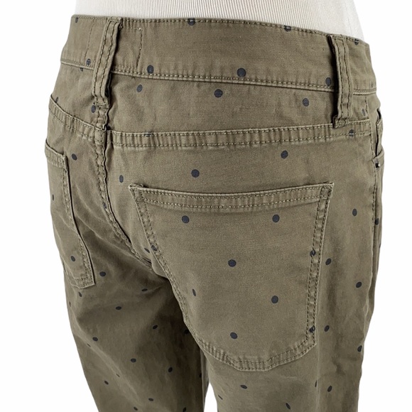 Current/Elliott The Easy Stiletto Olive Polka Dot Skinny Jeans - Picture 12 of 16